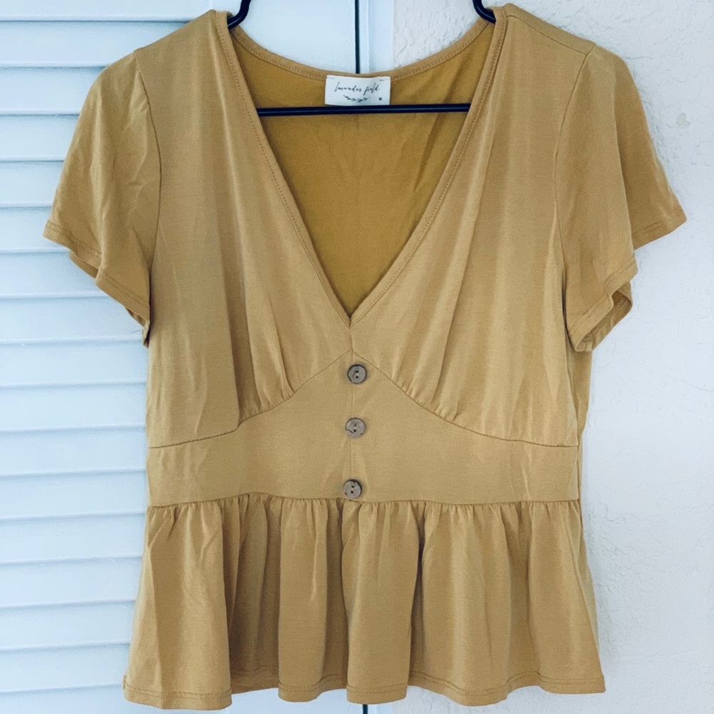Lavender Field Pale Yellow Blouse